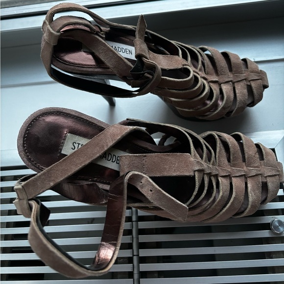 Steve Madden strappy heels brown - Picture 5 of 5